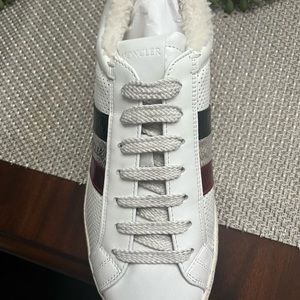 Moncler Women's White Vintage Leather Shoes
